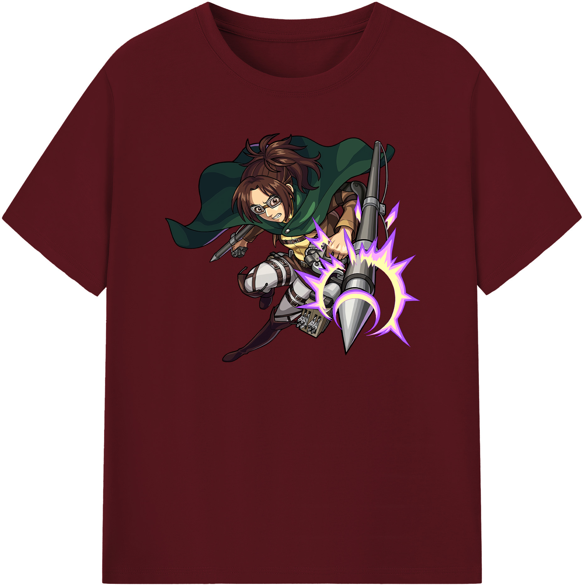 （画像用） 進撃の巨人 ハンジ·ゾエ Attack on Titan Hanji Zoe 綿100％半袖Tシャツ（フロントプリント）